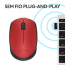 Mouse sem fio Logitech M170 com Design Ambidestro Compacto, Conexão USB e Pilha Inclusa - Preto