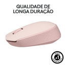 Mouse sem fio Logitech M170 com Design Ambidestro Compacto, Conexão USB e Pilha Inclusa - Preto