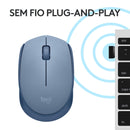 Mouse sem fio Logitech M170 com Design Ambidestro Compacto, Conexão USB e Pilha Inclusa - Preto