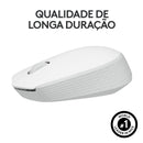 Mouse sem fio Logitech M170 com Design Ambidestro Compacto, Conexão USB e Pilha Inclusa - Preto