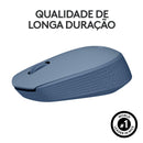 Mouse sem fio Logitech M170 com Design Ambidestro Compacto, Conexão USB e Pilha Inclusa - Preto