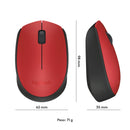 Mouse sem fio Logitech M170 com Design Ambidestro Compacto, Conexão USB e Pilha Inclusa - Preto