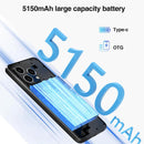 DOOGEE N55PLUS Unlocked Cell Phone, 20GB RAM+128GB ROM/1TB Android Phone, 90Hz 6.56" HD+ Smartphone, 5150mAh, Dual SIM 4G/Octa-Core 12nm/Widevine L1/ Face Unlock/OTG/ATT/T-Mobile, Black