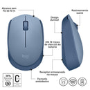 Mouse sem fio Logitech M170 com Design Ambidestro Compacto, Conexão USB e Pilha Inclusa - Preto