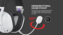 Havit Fone de Ouvido Headset Gamer Fuxi-H3 White Black, Com Fio e Sem Fio, Wireless 2,4GHz, Bluetooth, Cabo USB-C, Cabo 3,5mm. Surround, Baixa Latência, Quad-Mode