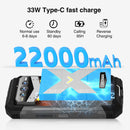 DOOGEE V MAX Plus(2024) 5G Rugged Smartphone,22000mAh 36GB+512GB,200MP+32MP+20MP Night Vision Rugged Cell Phone,Android 14 Rugged Phone,6.58" FHD+120Hz IPS Screen,IP68/IP69K Waterproof Phone,NFC/OTG