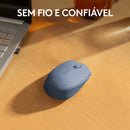 Mouse sem fio Logitech M170 com Design Ambidestro Compacto, Conexão USB e Pilha Inclusa - Preto