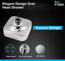 Fossa 4"x4" Square Elite Shower Head - High Pressure Rain - Luxury Design - 1-Min Install - Easy Clean Adjustable for Your Bathroom Shower Heads (With 9" Arm)-3