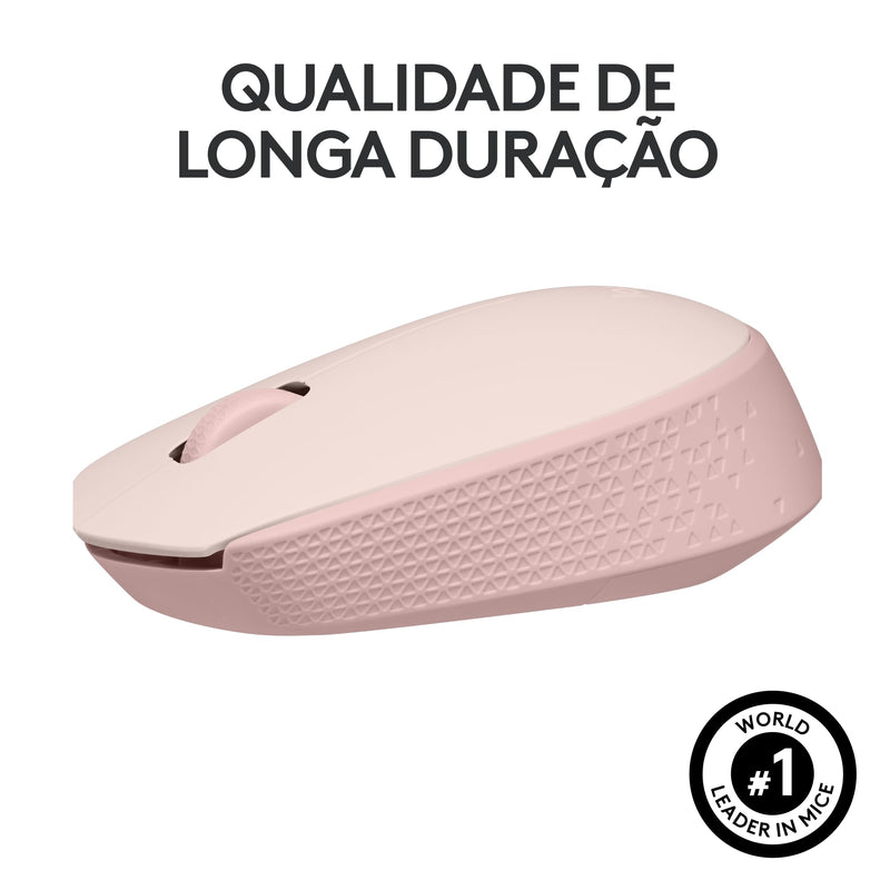 Mouse sem fio Logitech M170 com Design Ambidestro Compacto, Conexão USB e Pilha Inclusa - Preto