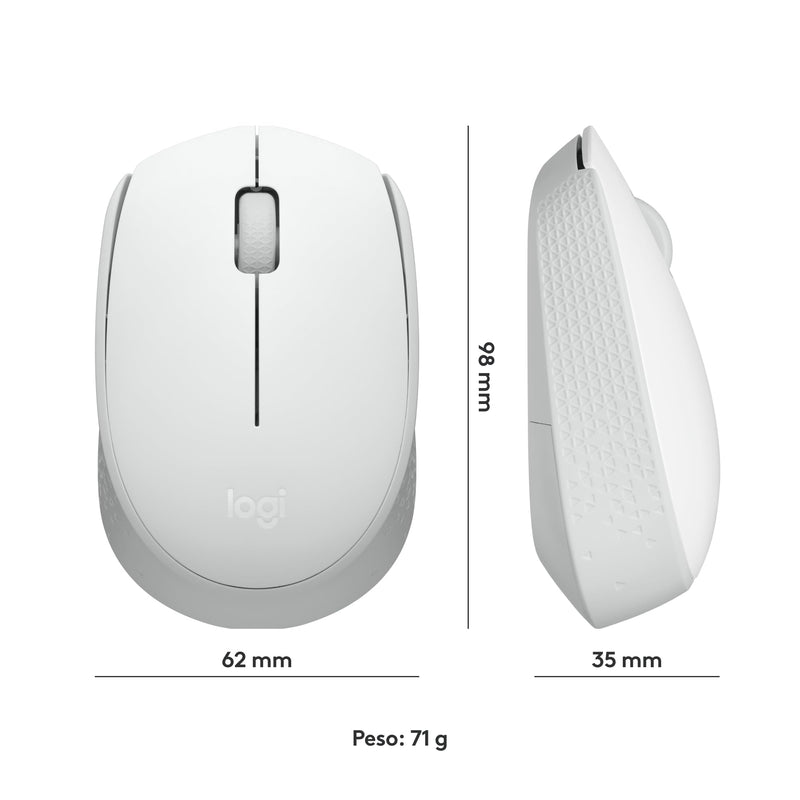 Mouse sem fio Logitech M170 com Design Ambidestro Compacto, Conexão USB e Pilha Inclusa - Preto