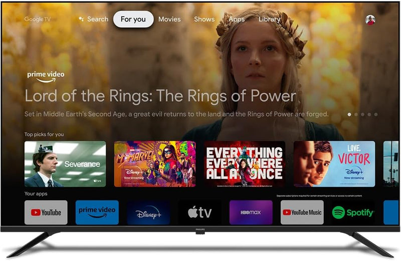 PHILIPS, Smart TV, 55'' 4K UHD, 55PUG7019/78, Google TV, Comando de Voz, HDR