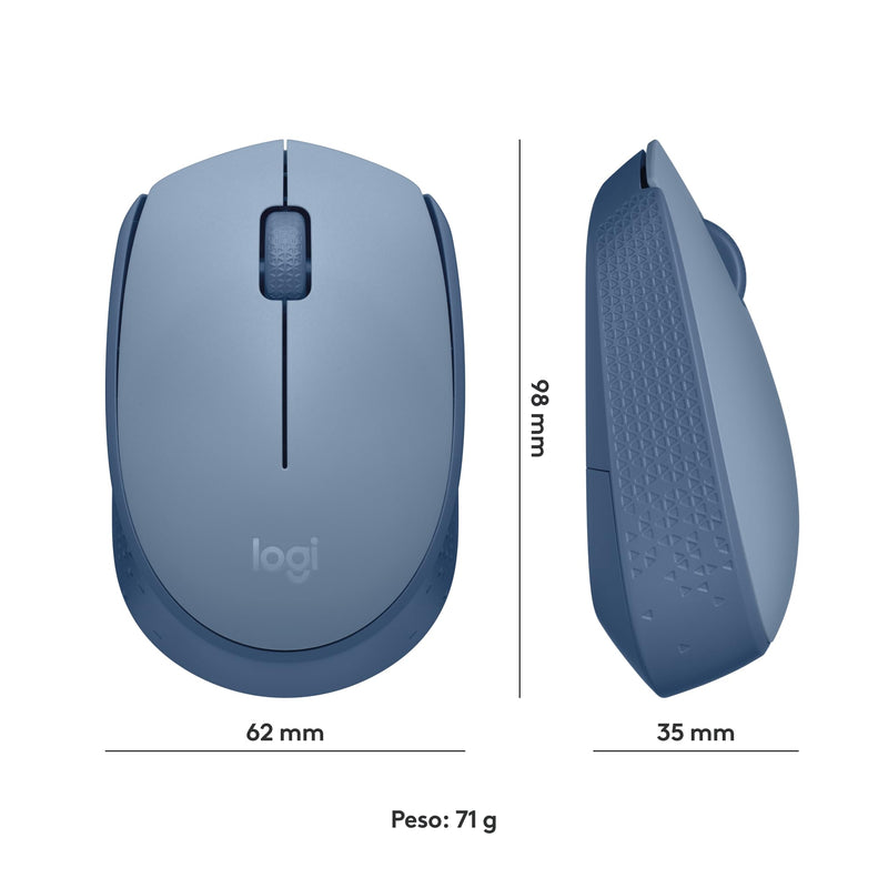 Mouse sem fio Logitech M170 com Design Ambidestro Compacto, Conexão USB e Pilha Inclusa - Preto