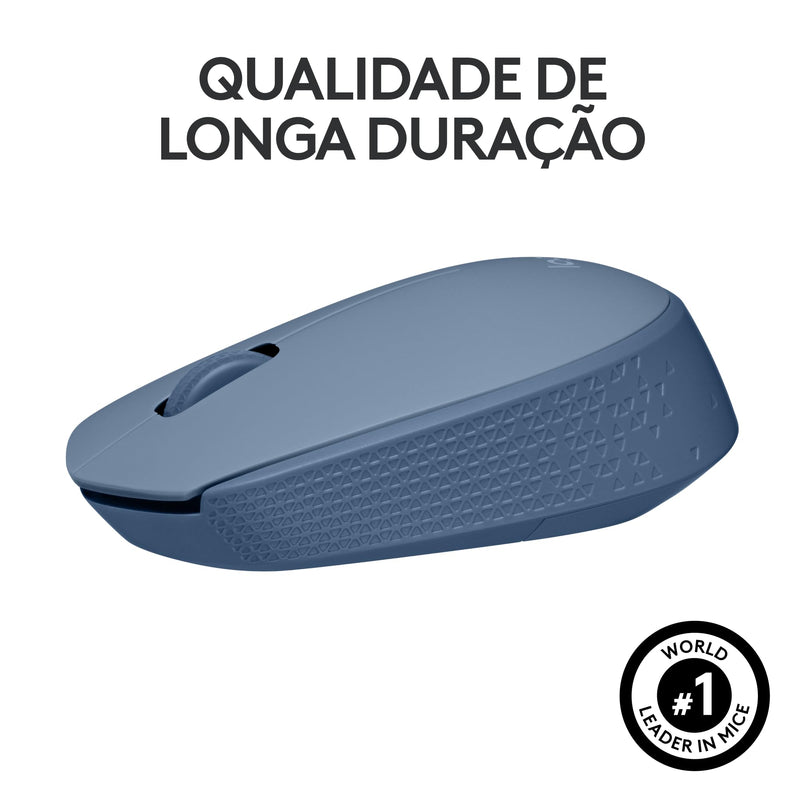 Mouse sem fio Logitech M170 com Design Ambidestro Compacto, Conexão USB e Pilha Inclusa - Preto