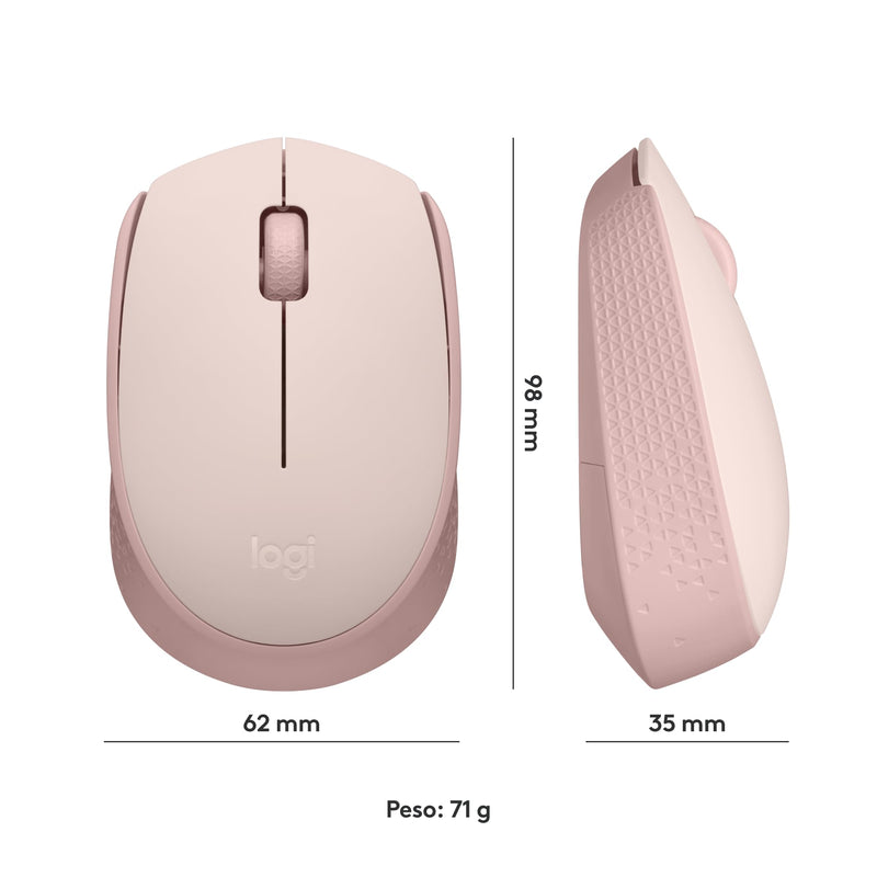 Mouse sem fio Logitech M170 com Design Ambidestro Compacto, Conexão USB e Pilha Inclusa - Preto