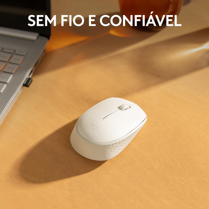 Mouse sem fio Logitech M170 com Design Ambidestro Compacto, Conexão USB e Pilha Inclusa - Preto
