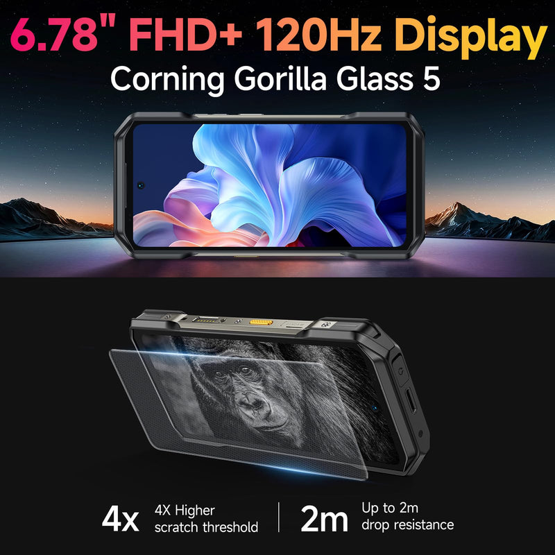Ulefone Armor 27T Pro 5G Rugged Phone with Thermal Image Camera, MTK Dimensity 6300 5G, 24GB+256GB, 50MP+64MP+32MP, Android 14, 6.78”, 10600mAh/Wireless Charge, uSmart, GPS/NFC Unlocked Smartphone