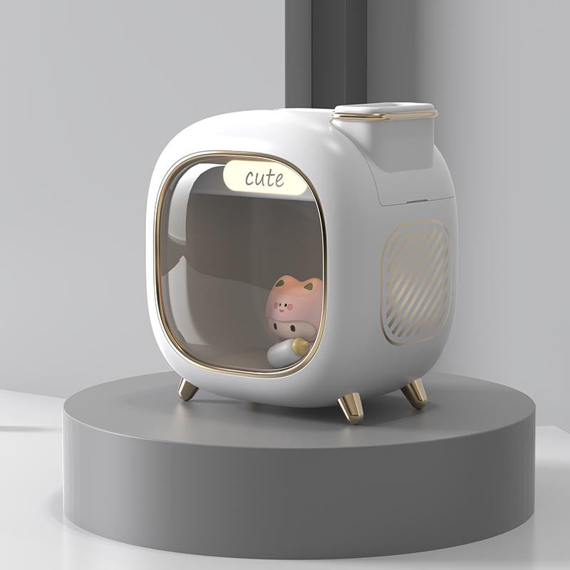 Novo bonito animal de estimação umidificador ar desktop casa quarto novo grande volume nevoeiro bonito espaço cápsula duplo spray umidificador