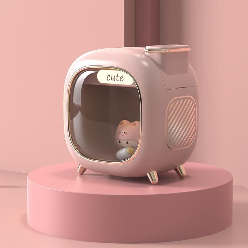 Novo bonito animal de estimação umidificador ar desktop casa quarto novo grande volume nevoeiro bonito espaço cápsula duplo spray umidificador